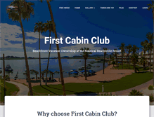 Tablet Screenshot of firstcabinclub.com
